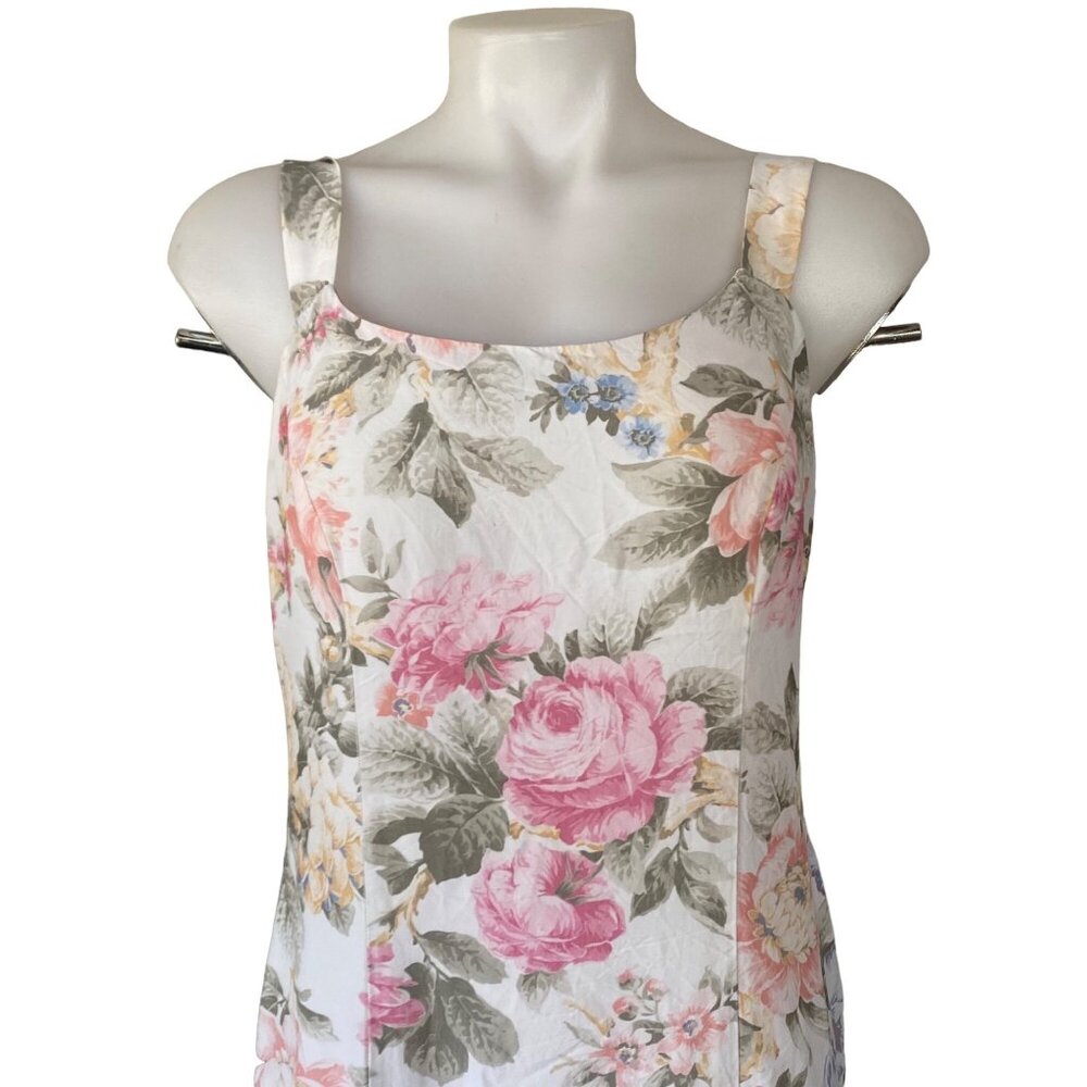 Vintage Handmade 80s 90s Floral Dress Set with Blazer - Picture 3 of 12